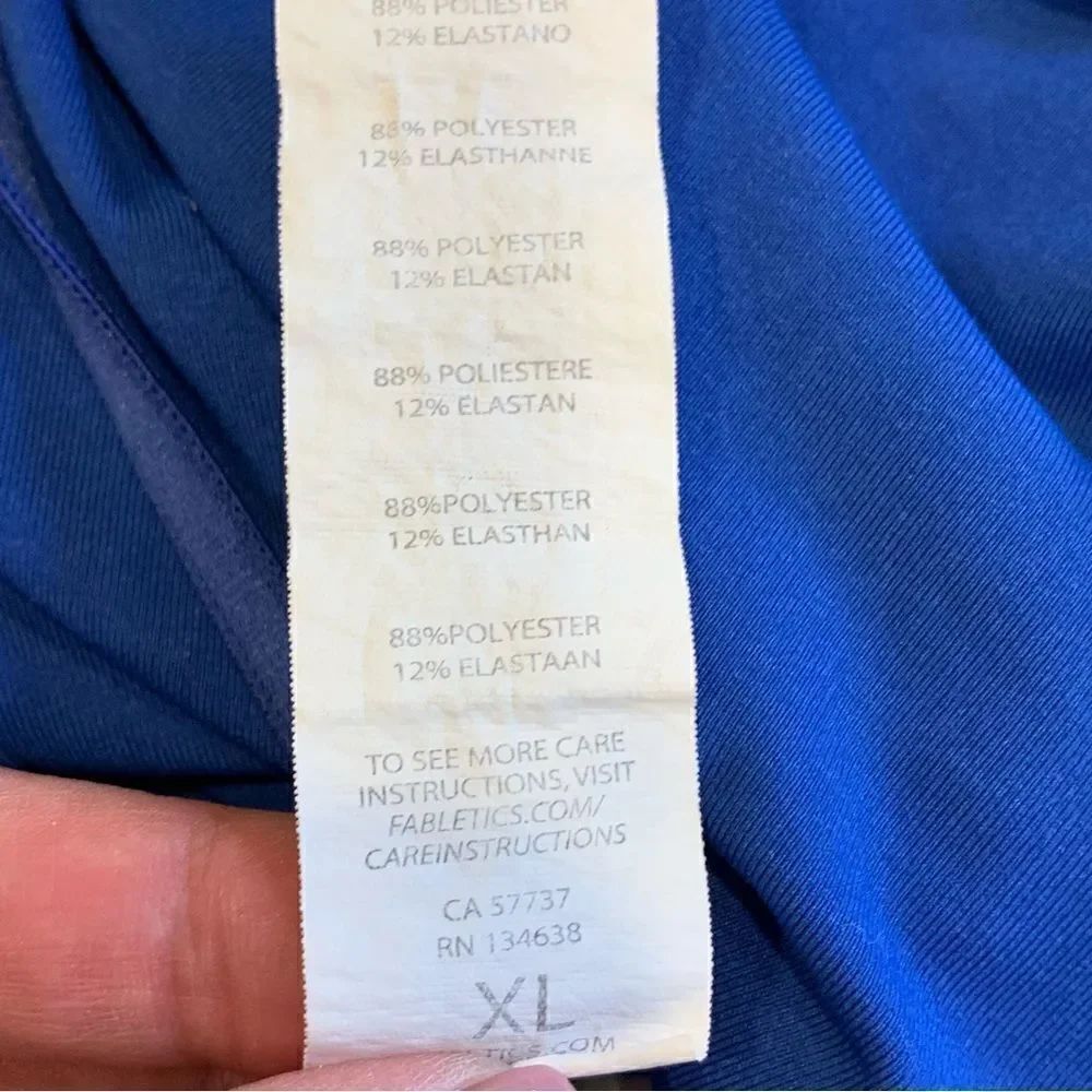 Fabletics Blue Hooded Pullover Size XL - Picture 8 of 9